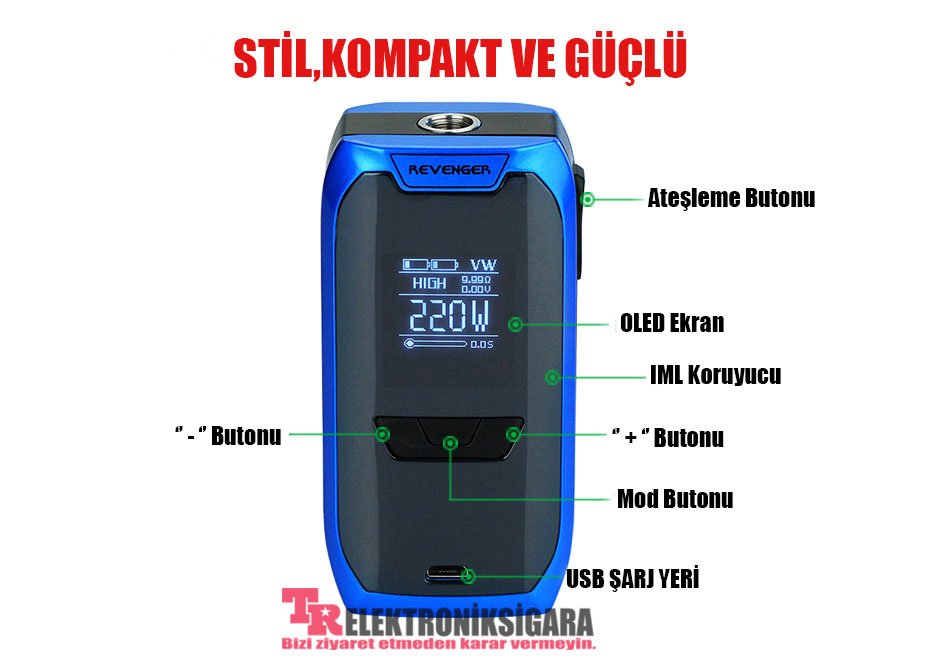 Vaporesso Revenger mod ekranı ve ayarları