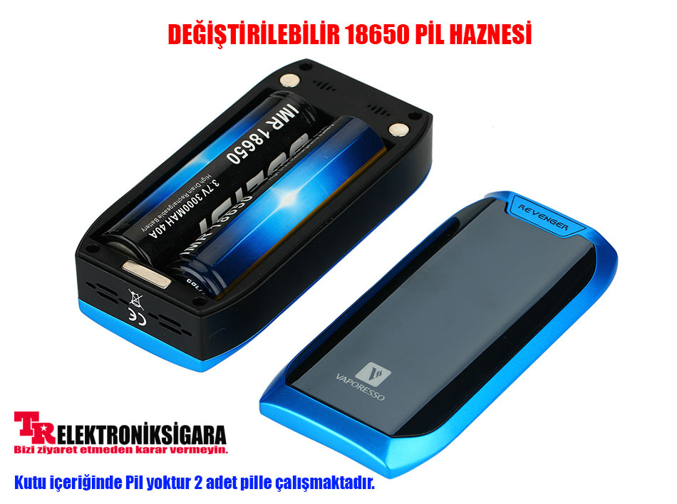Vaporesso Revenger çift 18650 pil bölümü