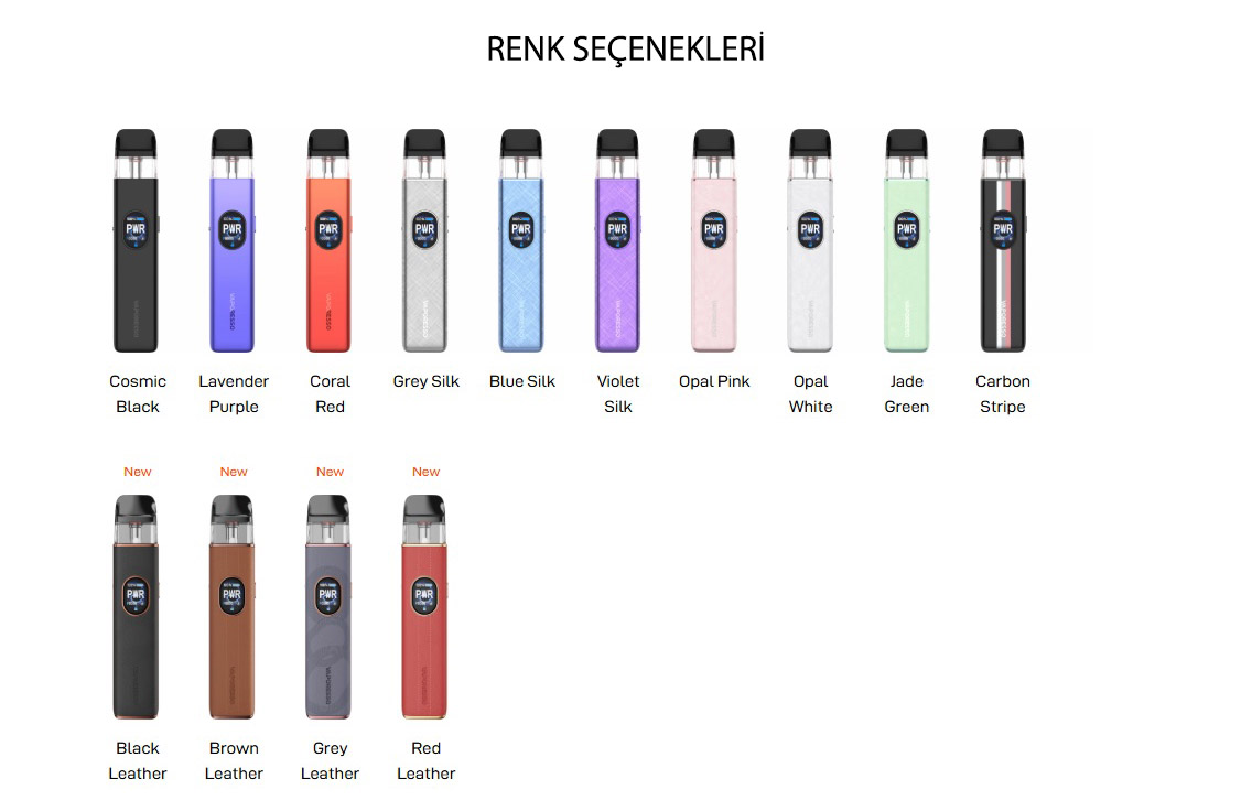 Vaporesso XROS 5 renk seçenekleri