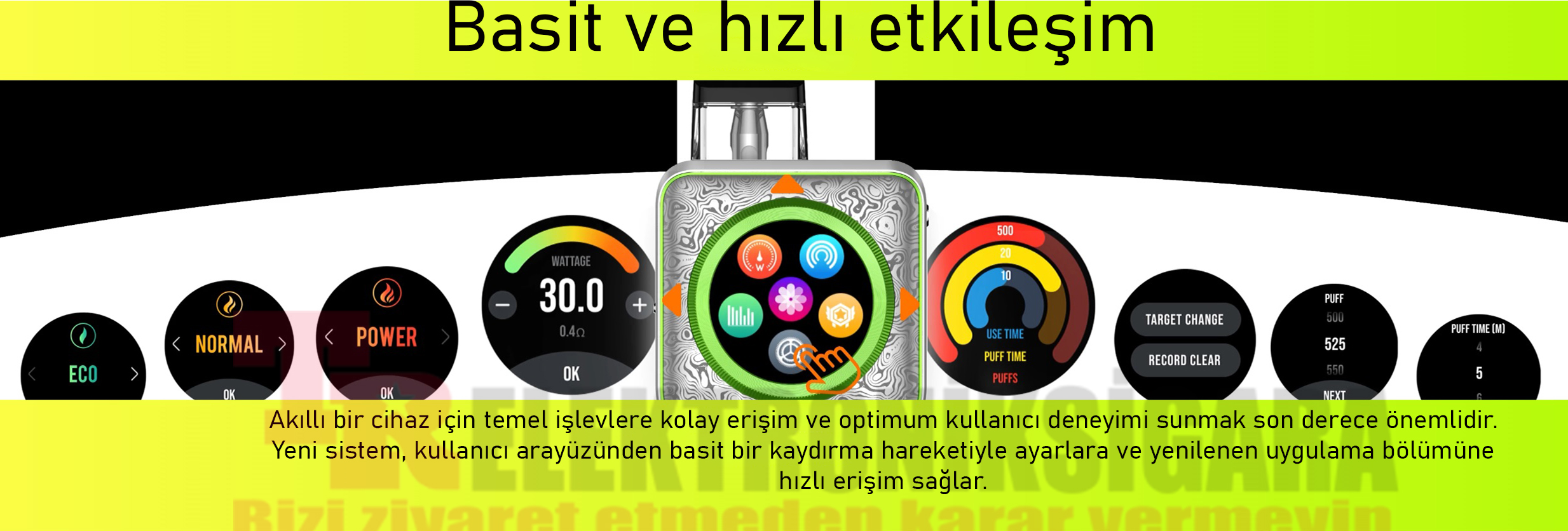 Vaporesso XROS 5 Nano kullanım takip özellikleri