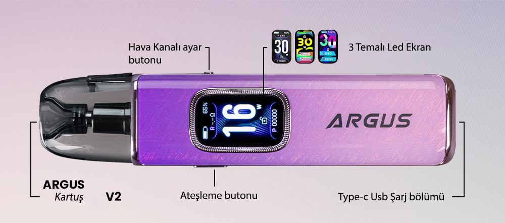 VOOPOO Argus G3 kullanım özellikleri