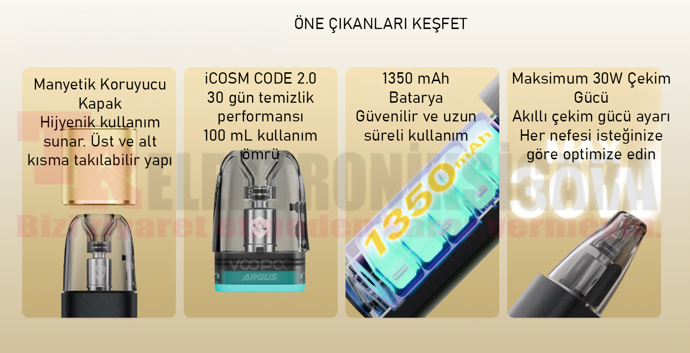 VOOPOO Argus Klyc teknik özellikleri