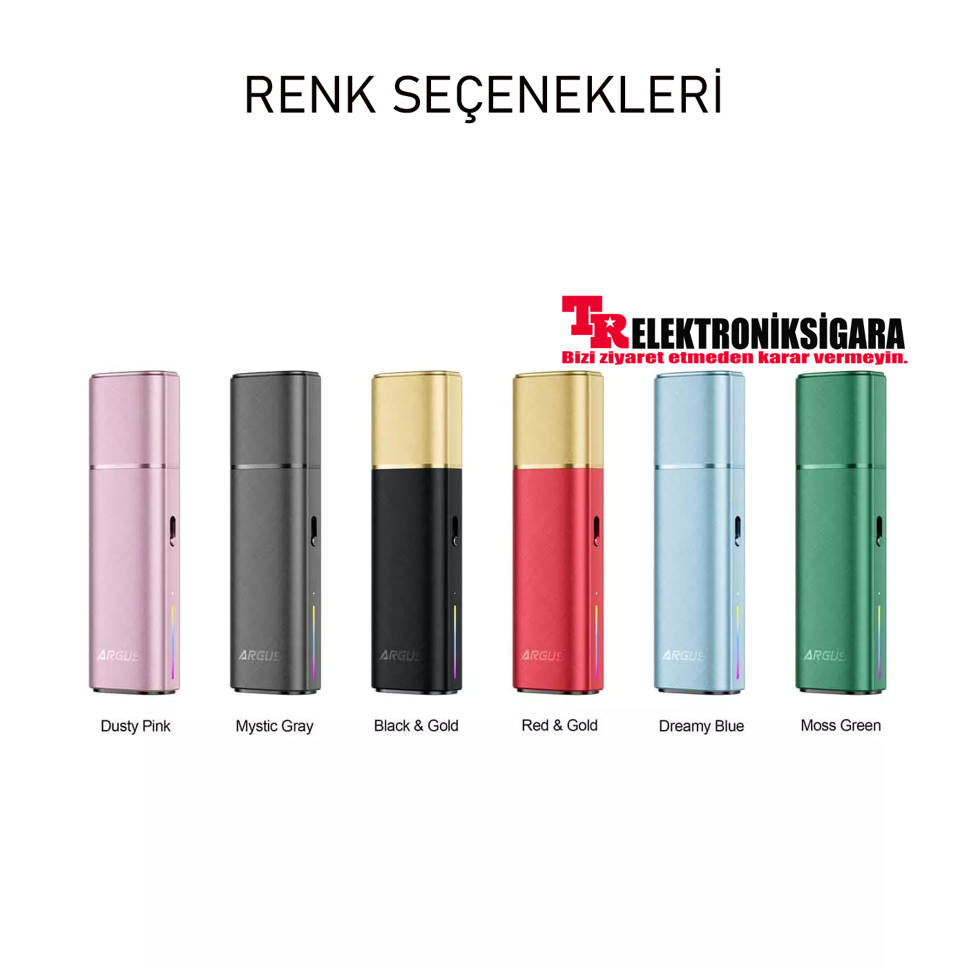 VOOPOO Argus Klyc renk seçenekleri