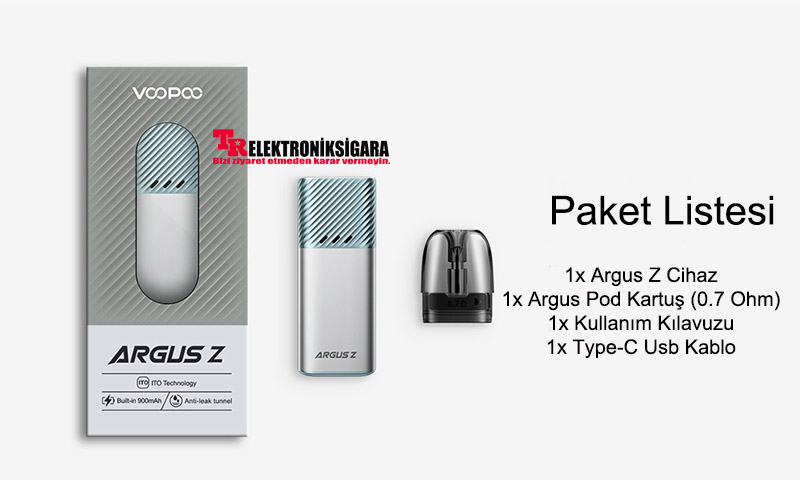 Voopoo Argus Z paket içeriği