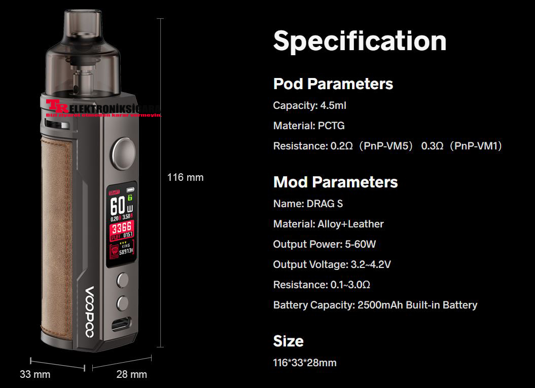 VOOPOO Drag S kartuş ve hava akışı özellikleri