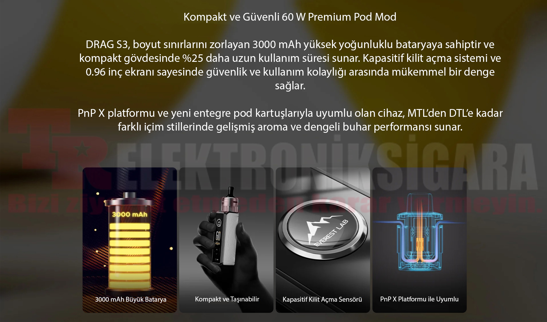 VOOPOO Drag S3 3000mAh pod mod tanıtımı