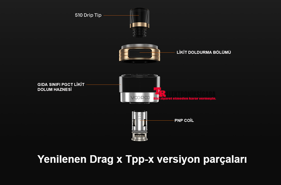 Voopoo Drag X PnP-X cihaz parçaları